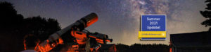 large telescope looking into the night sky